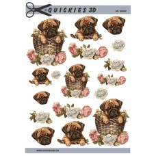 Quickies - Hund i kurv med roser